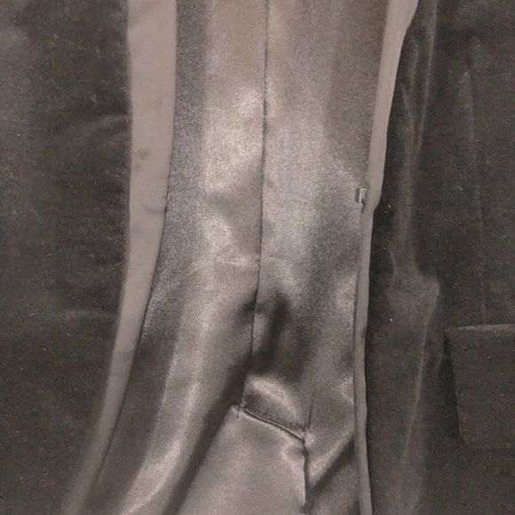 Rachel Roy black slim fit velvet luxe elegant blazer with satin lapel size 0 new - Picture 3 of 16